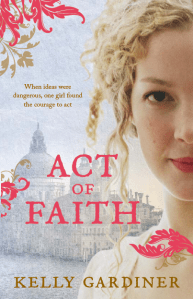 Front cover, novel Act of Faith