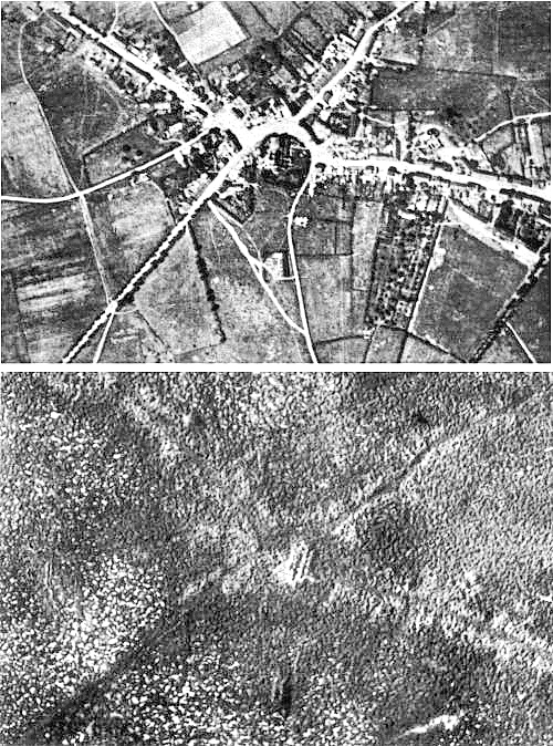 Aerial view of trenches