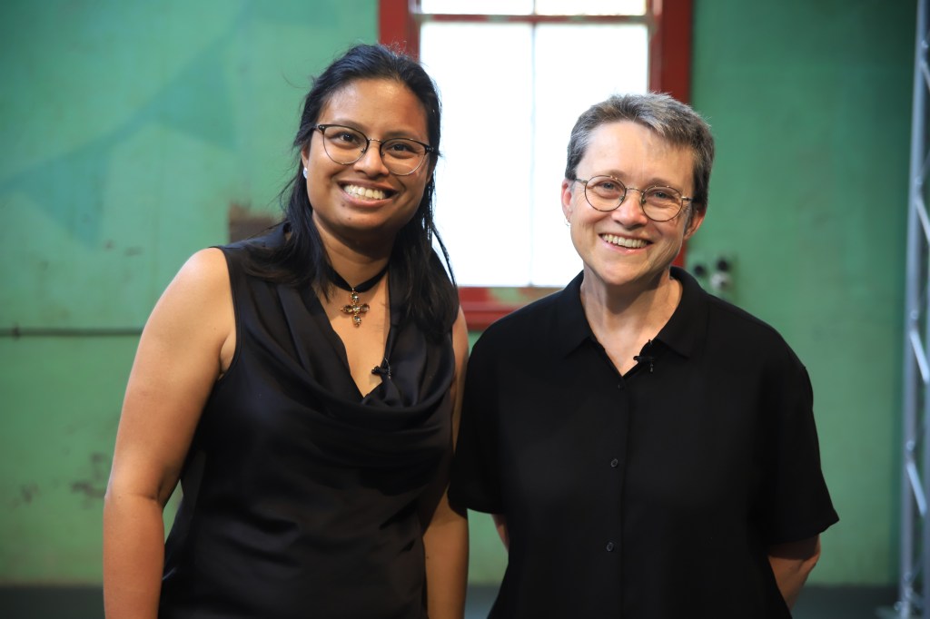 Sharmini and Kelly (right) at AustenCon 2022